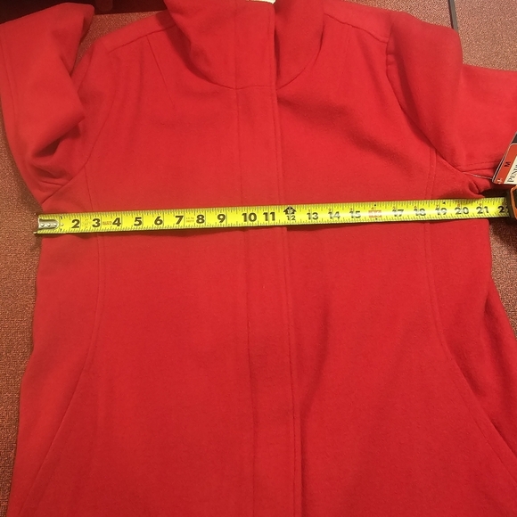 Pendleton Women Hudson Bay Red Wool Car Coat Sz M Striped Lining Water Repellent - Picture 15 of 16